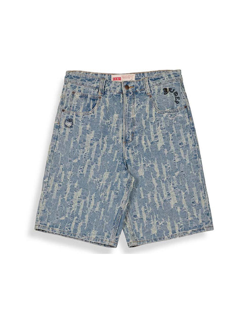 Grimey Bermudas Droppin Science Jacquard Baggy Denim Shorts