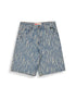 Grimey Bermudas Droppin Science Jacquard Baggy Denim Shorts