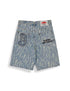 Grimey Bermudas Droppin Science Jacquard Baggy Denim Shorts