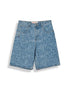 Grimey Bermudas Stardust All Over Laser Baggy Denim Shorts