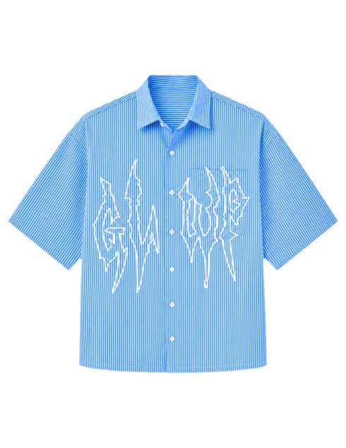Camisa Crop Baby Blue
