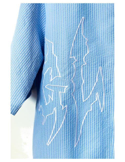 Camisa Crop Baby Blue