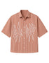 Camisa Crop Camel