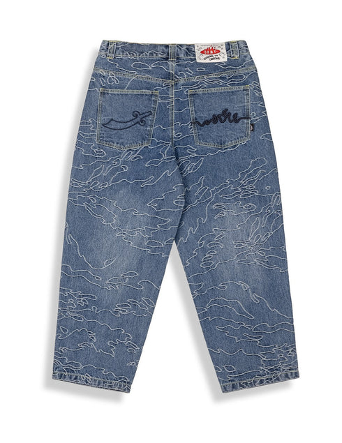 Grimey Pantalón Odd Cutlass Jacquard Big Boy Denim Azul